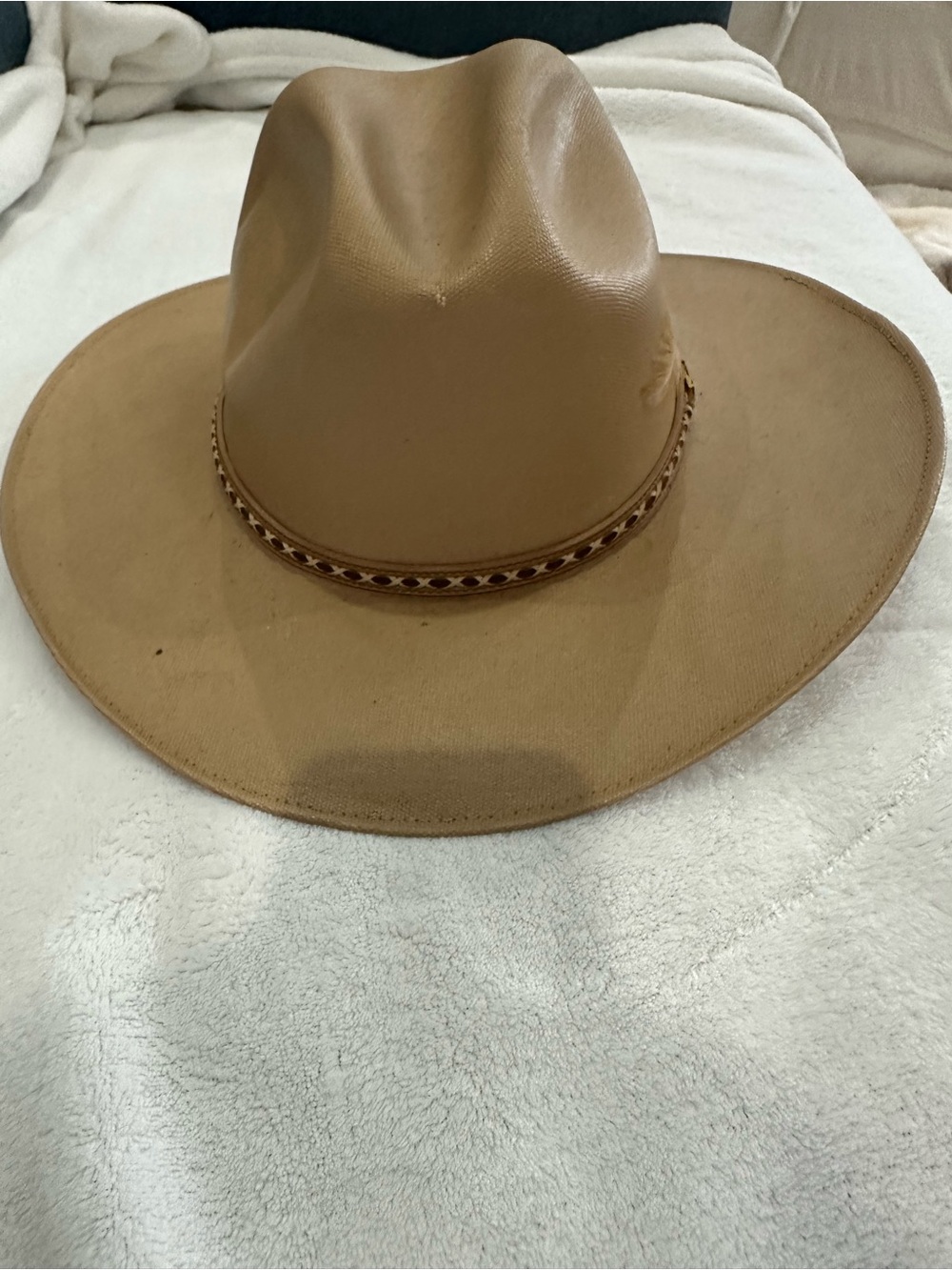 Visquez Classic 100X Classic Western Cowboy Hat Tan Beige Hat Size 7 1/4 (58)